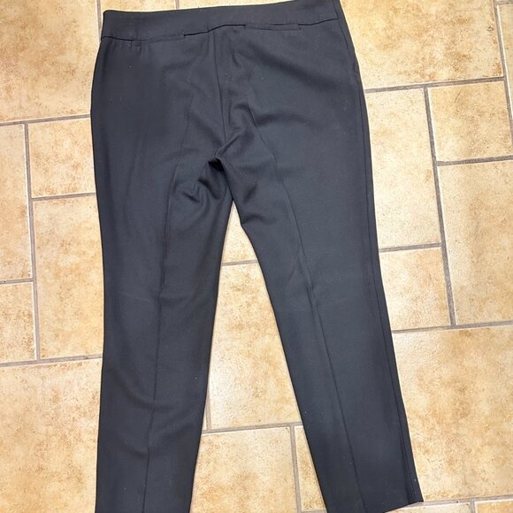 ZARA Womens Black Ankle Pants w Side Pockets Size X-Large - Picture 2 of 6